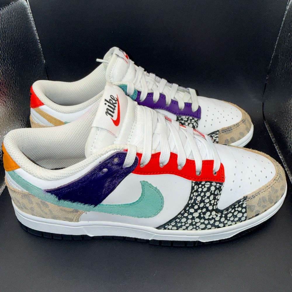 Size 6 - Nike Dunk SE Low Safari Mix Wmns, DN3866-100, Clean, No Box, Good Cond - Picture 5 of 10